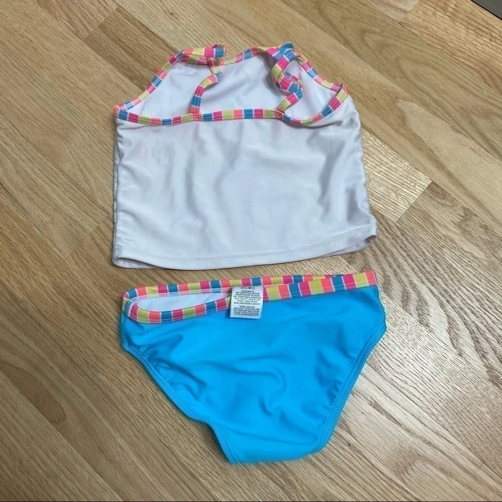 Wonder Nation Unicorn Bikini Two Piece Swim Suit 3T Girls Toddler